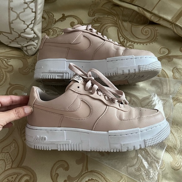 Nike Shoes - Ladies Nike Air Force 1 tan rose blush color ladies size 7.5
